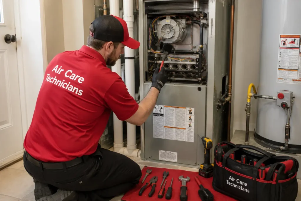 furnace cleaning and tune-up near me Westchester County NY technician